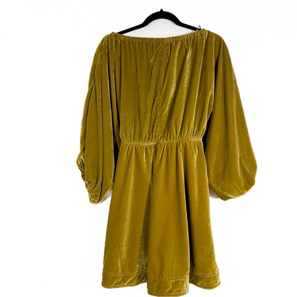 Free People Portia Velvet Mini in Olive Bitters Size Small NWT - Picture 3 of 9
